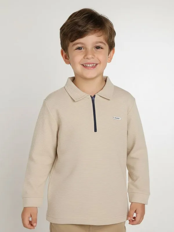 Polo Manga Longa Infantil Para Menino - AREIA 8