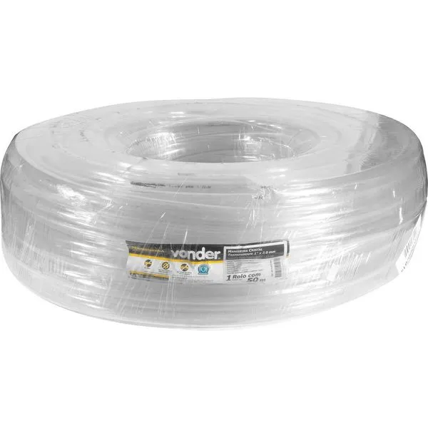 Mangueira Cristal Transparente 1"x2,0mm Com 50 Metros Vonder