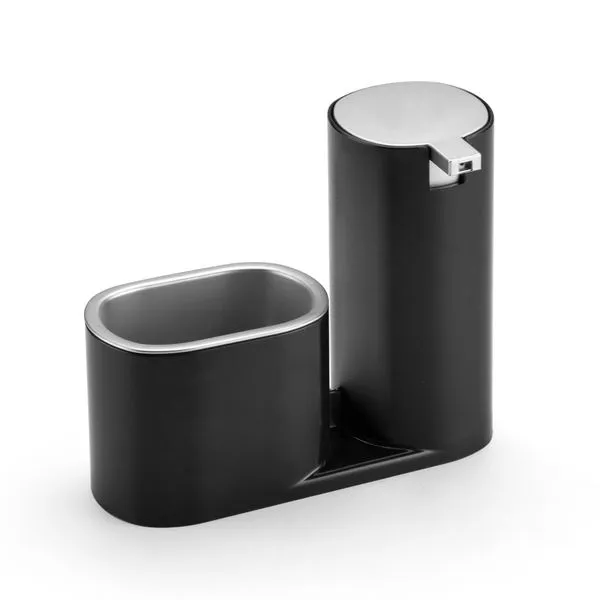 Dispenser Para Detergente E Bucha Aço Preto Ref.8880 Arthi