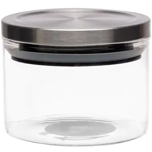 Pote Hermético Mimo Style 370ml Com Tampa Inox Transparente 6674
