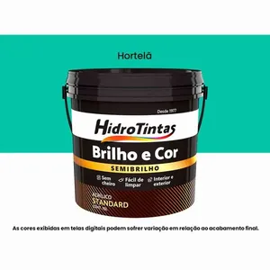 Tinta Acrílica Hidrotintas Standard Semibrilho 15L Brilho E Cor Hortelã (MP)