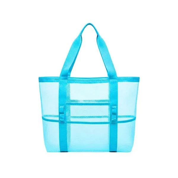Bolsa de Praia Feminina Ke Home Sunny em Poliéster e Plástico 50x35x15cm Lilás Preto e Azul Bolsa de Praia Feminina Ke Home Sunny Poliéster e Plástico Lilás Preto e Azul