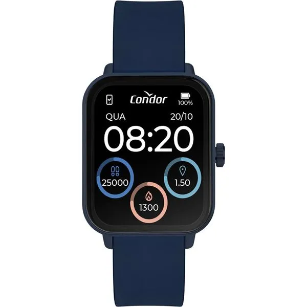 Smartwatch Unissex Condor Pulseira de Silicone Azul COSMART1AC/8A