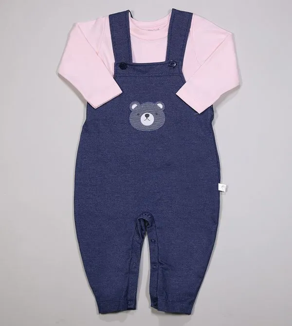 Jardineira/Blusa Ursinho - 5534 Rosa - 3