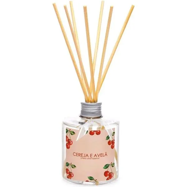 Difusor De Aromas Essential Mels Brushes 200ml Cereja E Avelã