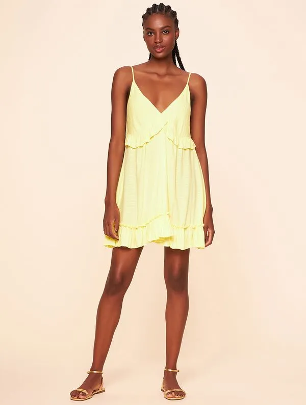 Vestido Curto Cambraia Colors AMARELO M
