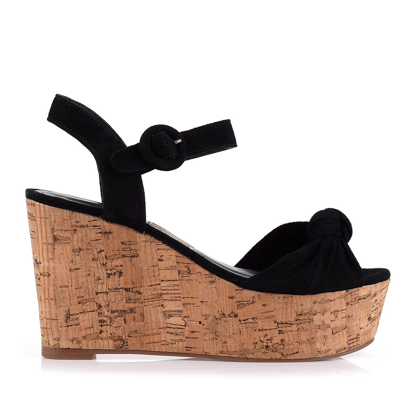 Plataforma Alta Suede Preto