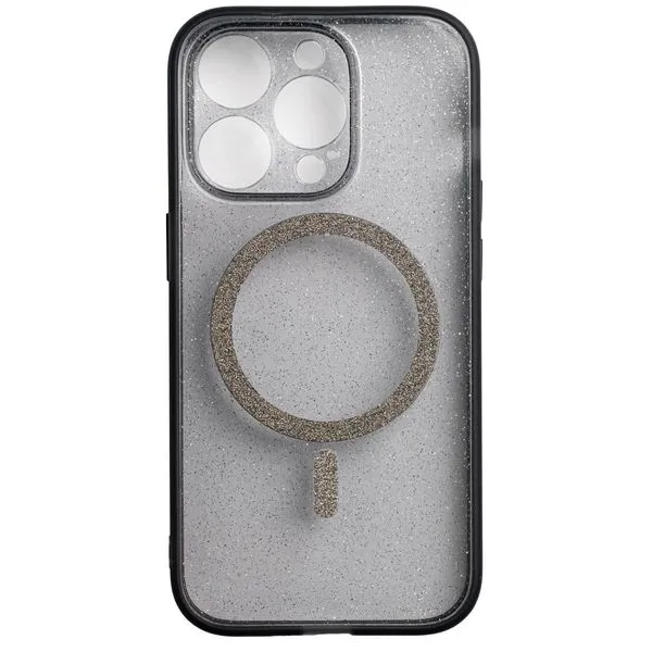 Capinha de Celular IPhone 14 Pro Glitter Bibi Cell Preto com Transparência (MP)