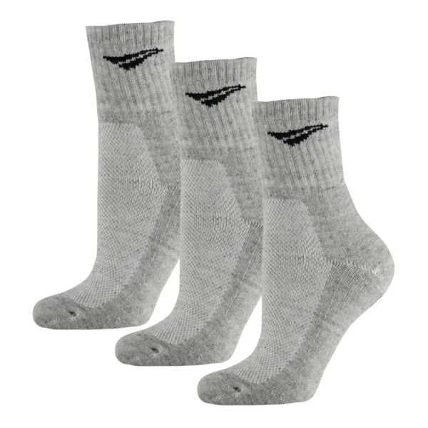 Kit 3 Pares Meia Esportiva Cano Médio Penalty X T 33-38 - Cinza Único