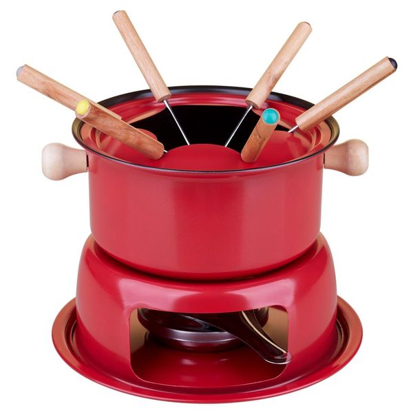 Aparelho de Fondue 11 Peças Cazza Vermelho