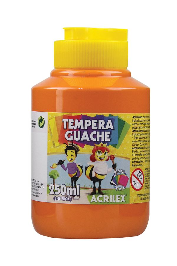 Tinta Guache Acrilex Laranja 250ml
