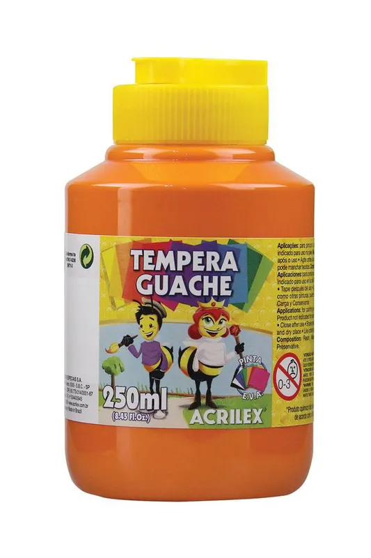 Tinta Guache Acrilex Laranja 250ml