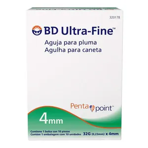 Agulha para Caneta BD Ultra-Fine 4mm 10 Unidades