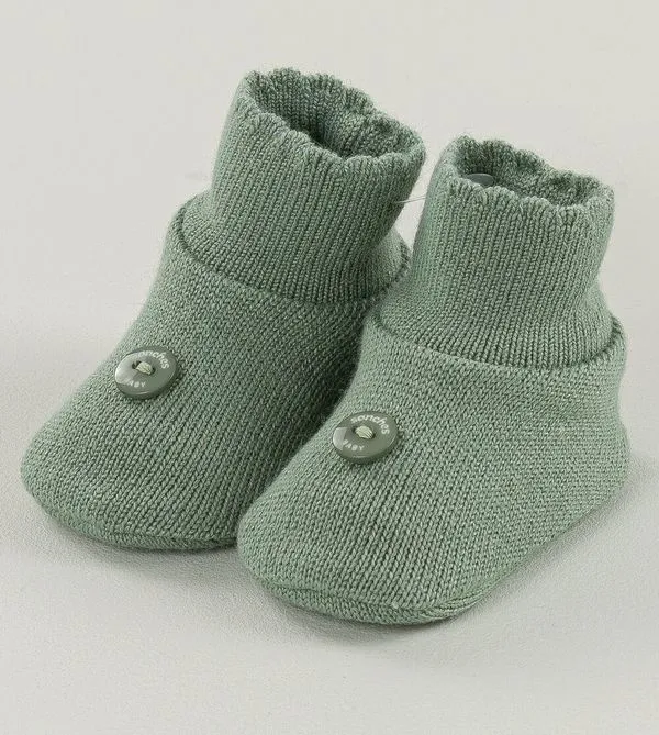 Sapatinho para Bebê Botão Tam. RN Verde - RN