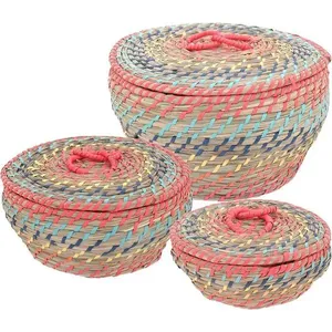 Nyanga Cesta Fibra Color 3Pç