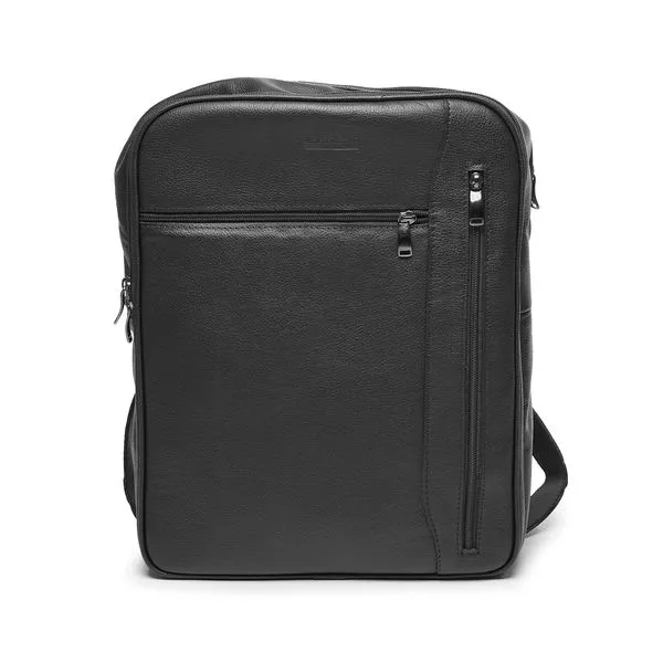 Mochila Pegada em Couro Preto MO009306-01