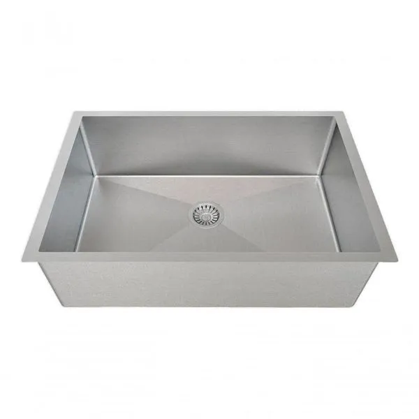 Cuba De Inox 35Cm Embutir Ou Sobrepor C/ Válvula Na Pia