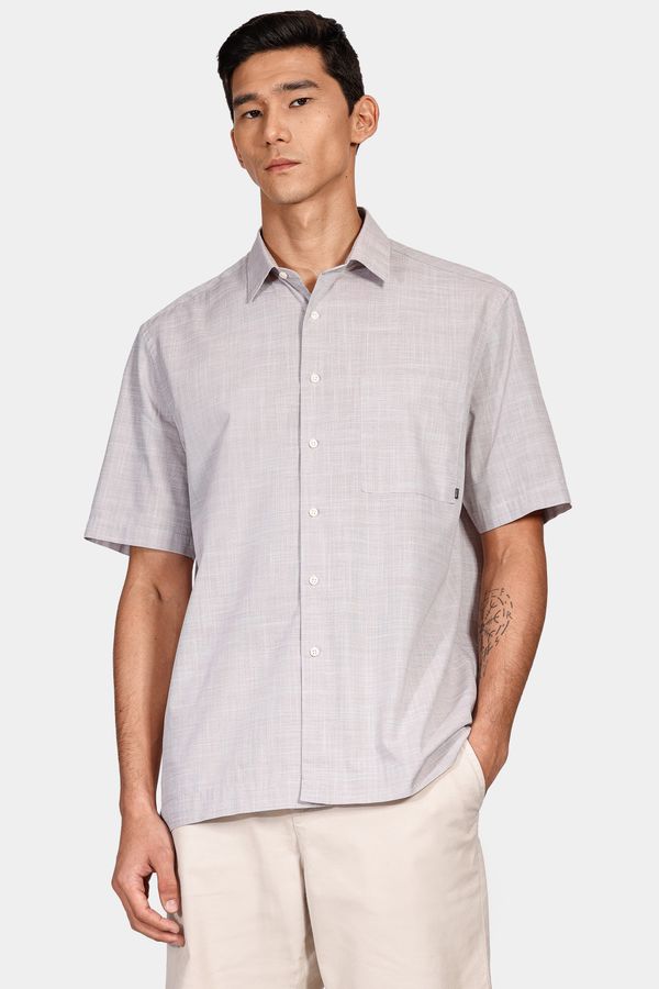 Camisa Manga Curta Regular Ampla Baía Cáqui - XGG