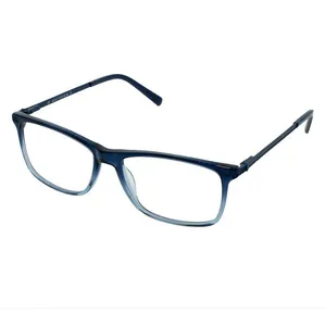 Armação de Óculos de Grau Dii Collection, modelo 2 7013, cor Azul Marinho com Azul Translúcido, tamanho 59