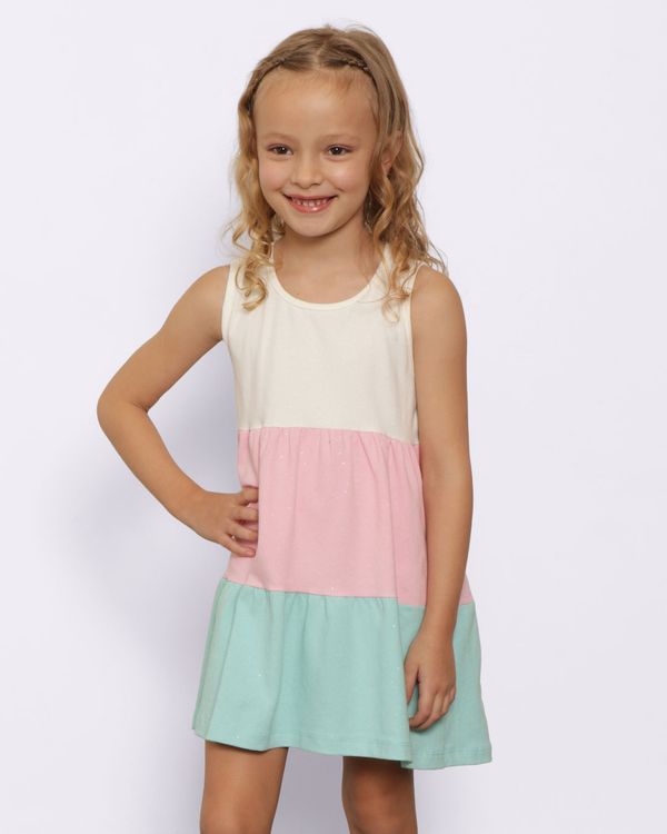 Vestido Infantil Regata Três Marias Com Glitter Off White 6