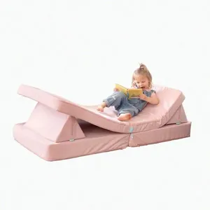 Freso Baby Soft Play Sofá De Brincar Modular Montessoriano, Sofá Infantil 4 Peças Para áreas Internas Rosa
