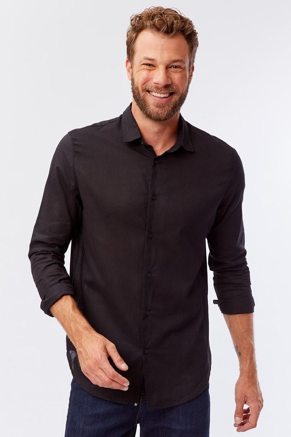 Camisa Lisa Preto PRETO/G