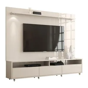 Rack Com Painel Aspen 1.8 Off White - Moveisaqui