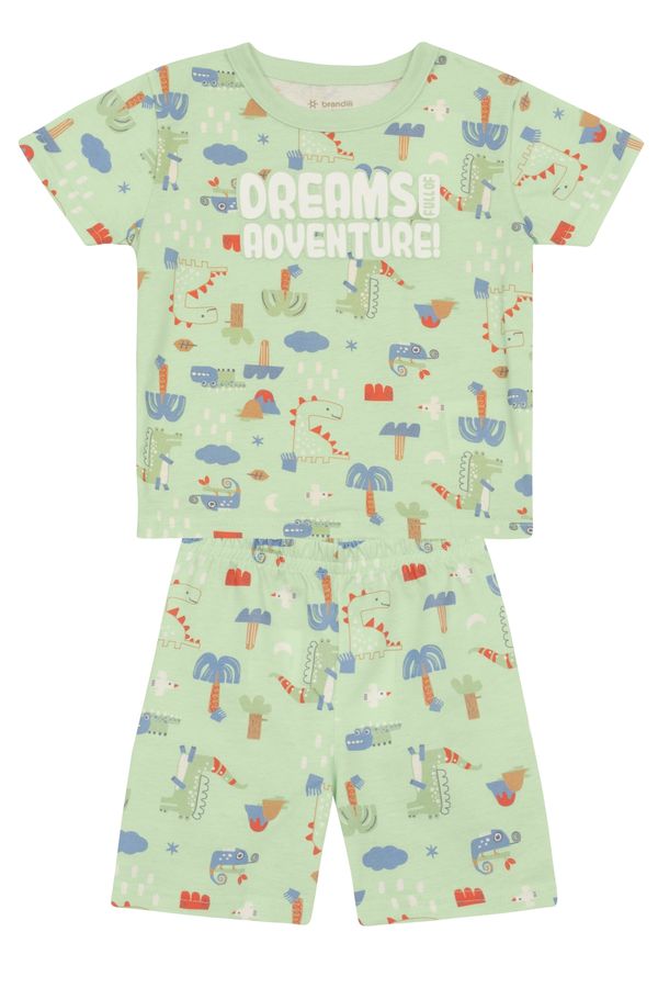 Pijama infantil menino de dino brilha no escuro Brandili - 1