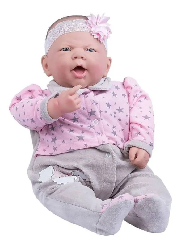 Boneca Ninos Reborn Com Boca Aberta Cotiplas 2211