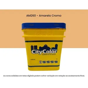 Tinta Acrílica Citycolor Econômica Fosca 15L Amarelo Cromo (MP)