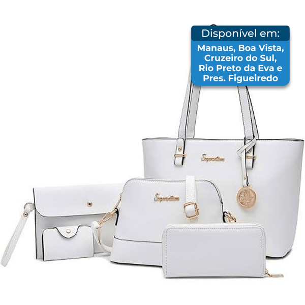 Bolsa Soperwillton 5 Peças Bege A-MBI