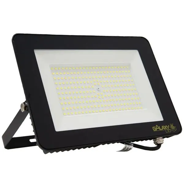 Refletor LED 2167 Iluminação Externa 50W 6500K 4000LM IP65 Bivolt Slim Alumínio Galaxy Led Refletor LED 2167 Iluminação Jardins 50W 6500K 4000LM IP65 Bivolt Slim Galaxy Led