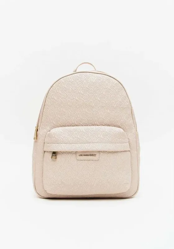 Mochila Matelassê Easy E Enfeite Bege U