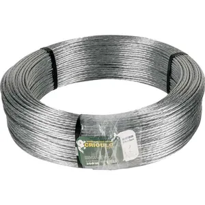 Cordoalha para Curral Crioulo ZN3 1660 6,4mm 250m Aço Carbono 7 Fios Tripla Galvanização Morlan Cordoalha para Curral Crioulo ZN3 1660 6,4mm 250m Aço Carbono 7 Fios Morlan