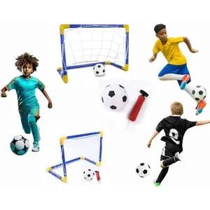 Kit 2 Traves De Futebol Infantil Gol Miniatura Com Bola E Bomba De Ar