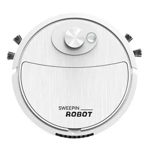 Robô Aspirador de Pó Portátil Automático Ctmd Eshop Digital 1200Pa Branco com Escovas Laterais e Esfregão Robo Aspirador De Po Portatil Automatico 1200pa Recarregavel Branco