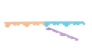 Régua 15cm De Encaixe Coração Diversas Cores