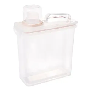 Pote Trava Mais Com Dispenser Para Direcionar E Dosar Plástico Bege Madeira 3 Litros 18068 - Plasútil