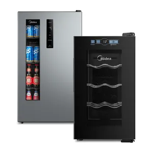 Kit Adega Climatizada de Vinho 8 Garrafas Bivolt + Cervejeira Frost Free 82L Prata Midea MDRW053FGGGL3.MDRX150FGG501 - Bivolt/127v