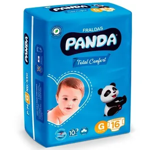Fralda Descartável Infantil Panda Total Confort Jumbinho G 16 Unidades
