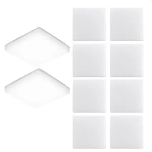 Kit 10 Painel de LED Quadrado 12W Frameless Embutir e Sobrepor 3000K Amarelo Quente Bivolt Taschibra Kit 10 Painel de LED Quadrado 12W Frameless 3000K Amarelo Quente Bivolt Taschibra