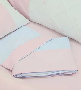 Jogo de Lençol para Berço Origami com 3 Peças Rosa
