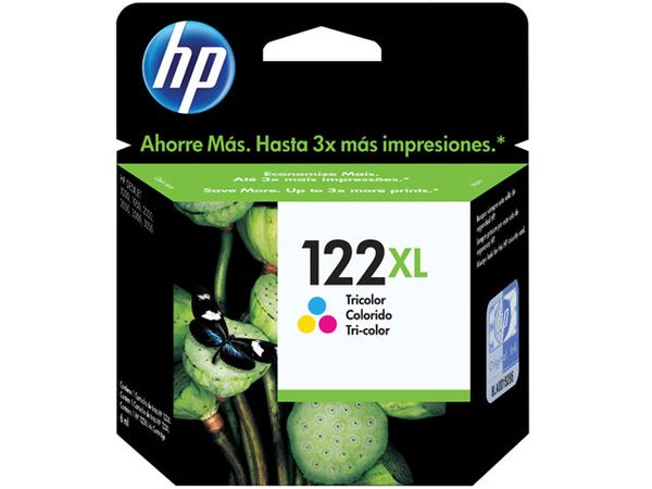 Cartucho de Tinta Colorido 122XL HP CH564HB (7,5 ml)