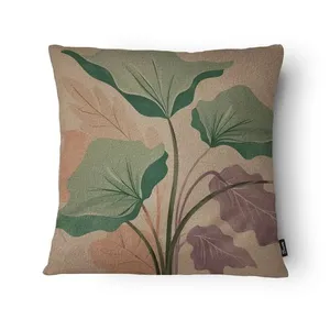 Capa Almofada Floral Folhas Coloridas Bouclê 43x43cm FLB13 - Tuti Gottô