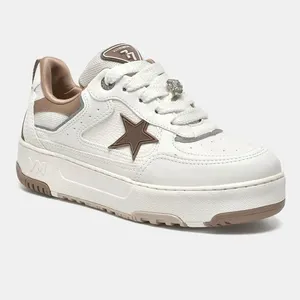 Tênis Casual Branco e prata e taupe 287-002-07 37