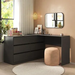 Penteadeira de Canto 120cm 6 Gavetas Flex Multimóveis MP4404