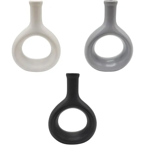 Vaso Decorativo Cerâmica Sortido 10x4x14,5cm LM2878 - honeyhome