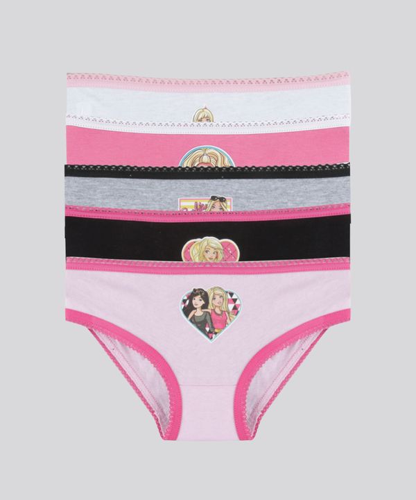 Kit de 5 Calcinhas Barbie Multicor 8
