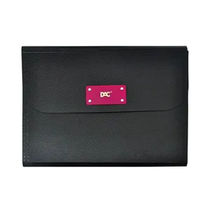 Pasta Sanfonada Dac A4 Reciclada Rosa com 12 Divisórias 23x33,2cm