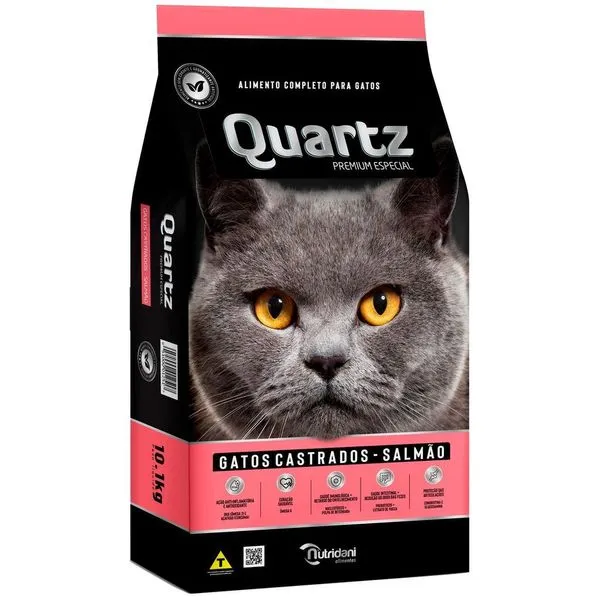 Ração Quartz Gato Castrado Salmão 10,1kg (MP)